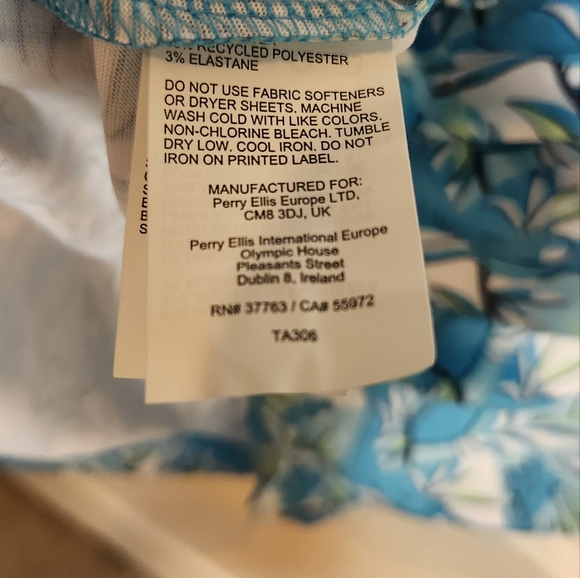 Blue Tropical Bird Print Men's Shirt - Picture 7 of 9